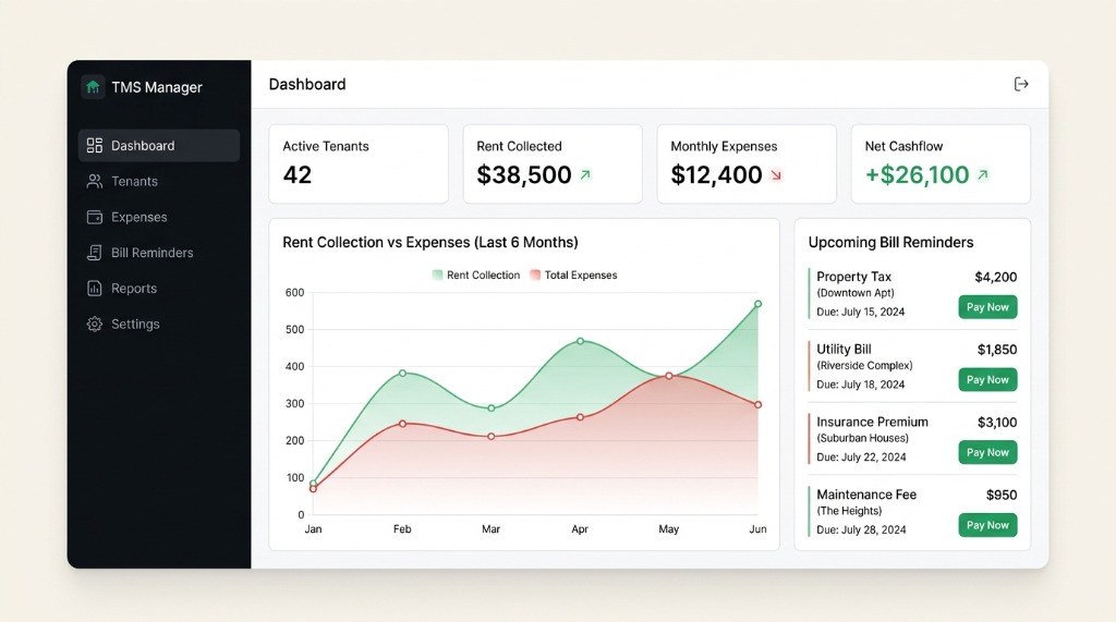 TMS Manager Tenant and Tax Management System